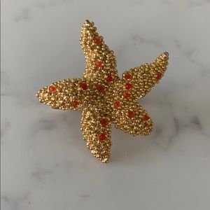 Gold Starfish Ring